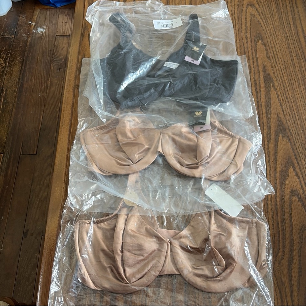 3 Wacoal Inner Sheen Comfort Wire Bras 38D-style 855397